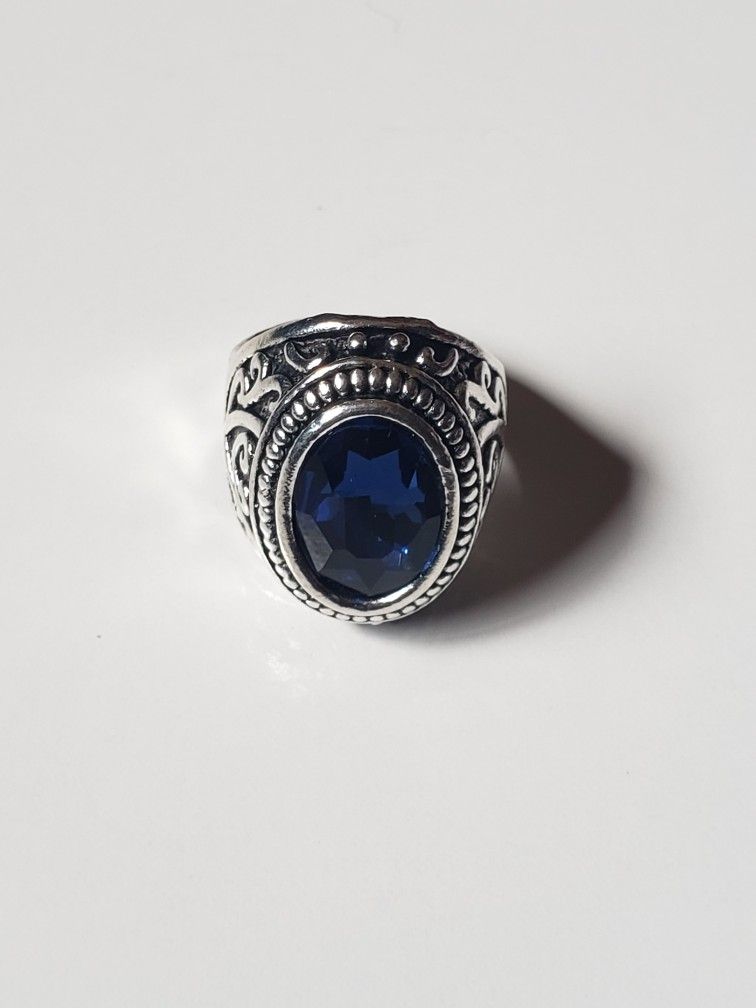 Antique Silver Stone Vintage Jewelry Ring For Men and Women Size 8 Used like new