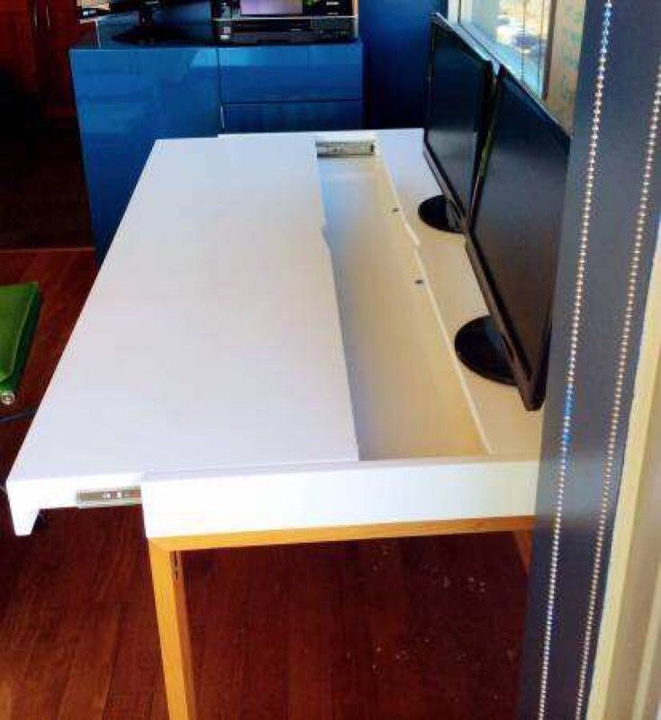 CB2 Crate and Barrel Hidden Drawer Office Desk ("Chamber Desk")