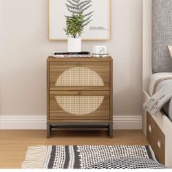K27 $60 Rattan Nightstand with 2 Drawer