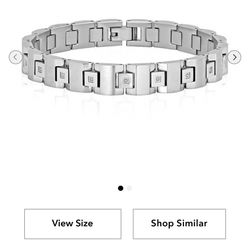 Men’s Bracelet Stainless Steel 19 Diamonds