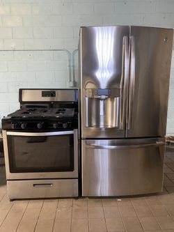 🔥 Stainless Steel Kitchen Set – Whirlpool Refrigerator + Gas Range 🔥