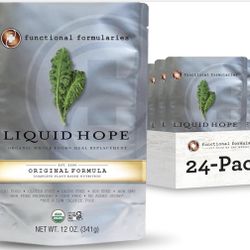 FUNCTIONAL FORMULARIES Liquid Hope Organic Tube Feed Formula, 23g Protein, 8g Fiber, Meal Replacement, 12 Oz (24 Pack)
