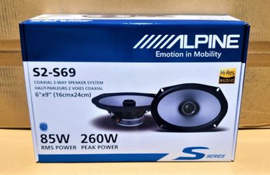 6x9 Inch 2-Way Coaxial Speaker System 260 Watt Set Alpine S2-S69 🚨 No Credit Needed 🚨