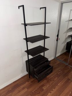 Wall mounted shelves with storage