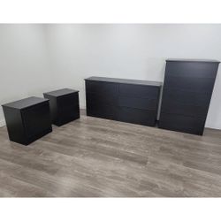 Dresser , Chest And Two Nighstands 💥 Cómoda , Gavetero Y Dos Mesitas De Noche