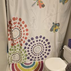 Shower Curtain And Bath Mat