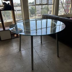 Circular Glass Dining Table