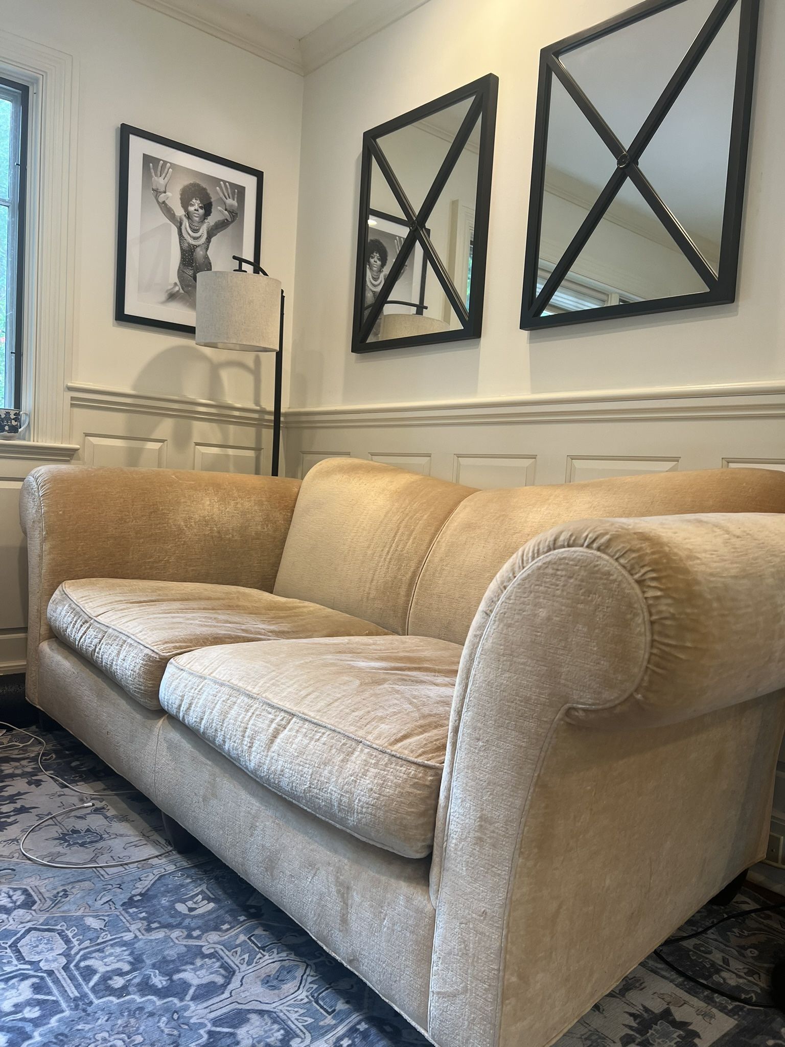 Mohair Baker Sofa For Sale
