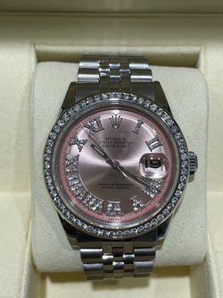 Authentic 36mm Rolex Datejust Pink Diamond Dial