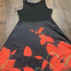Womens Black And Red Dress Size XL #1
