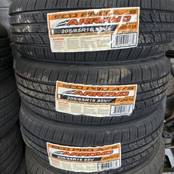 Set 205/65/16 Arroyo Brand New Tires Mounted And Balanced Montadas Y Balanciadas Gratis