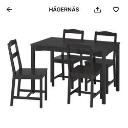 HAGERNAS Kitchen Table with 4 Chairs