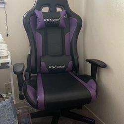 Purple Gaming Chair Racing Office Computer Ergonomic Leather Game Chair with Headrest and Lumbar Pillow Esports Chair