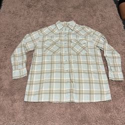 Levi’s Men Light Blue Plaid Soft Flannel Shirt 