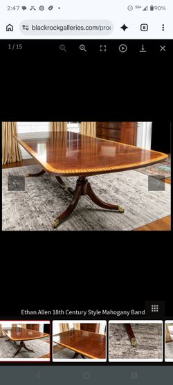 Ethan Allen 18th Century Style Mahogany dining room table /6 chairs