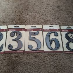 New Gatehouse 5-in aged bronze house numbers 2,3,5,6 & 8
