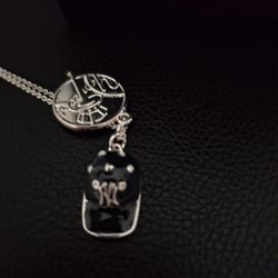 New York Yankees Necklace And Keychain