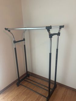 Double Rolling Garment Rack