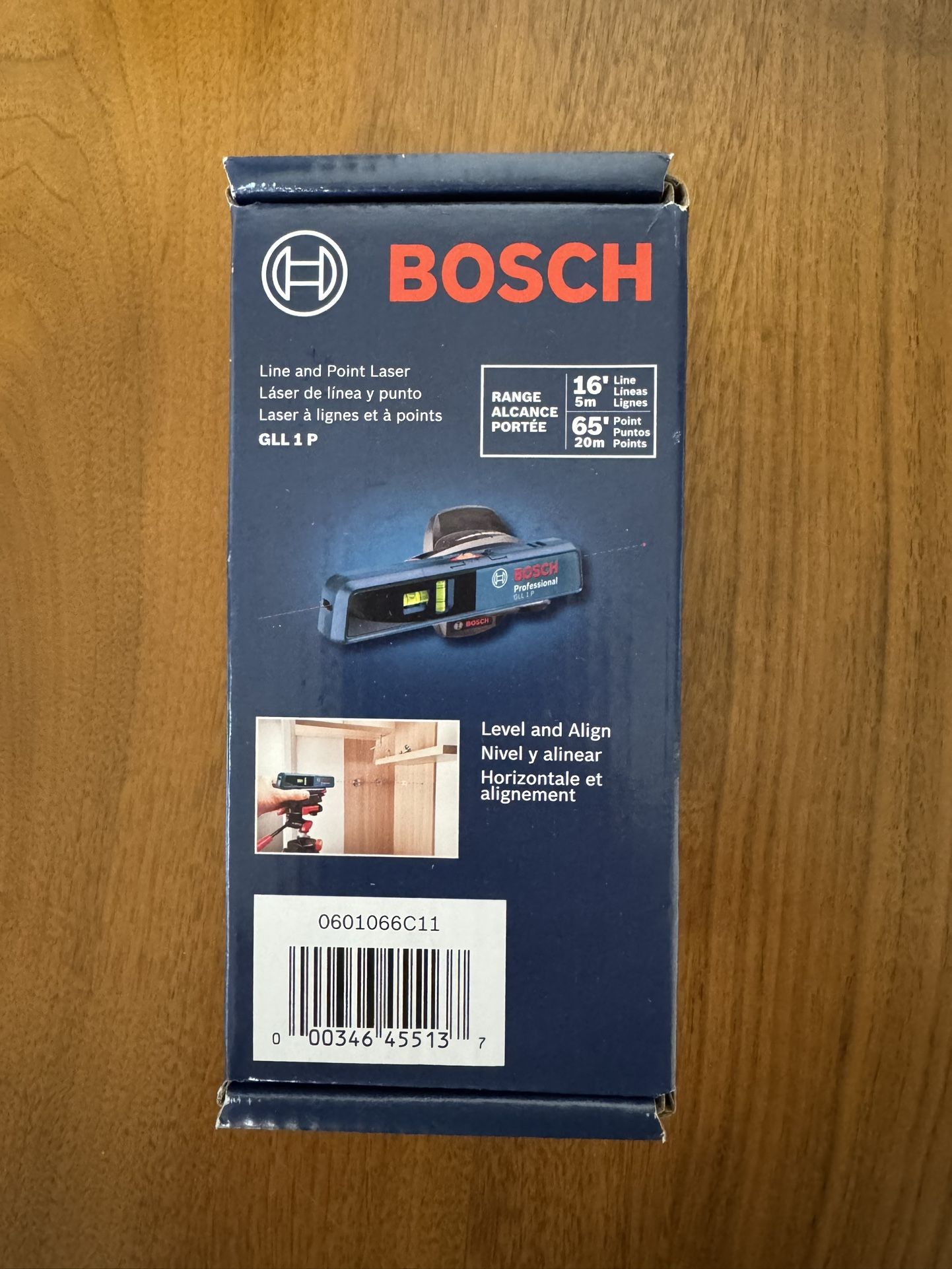 New BOSCH GLL 1 P Line and Point Laser, Includes 2 AA Batteries & Versatile Mount