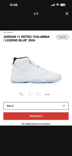 Air Jordan 11 legend blue sz 8