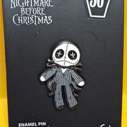 Disney NBX Jack Skellington Ragdoll Style Enamel Metal Pin 