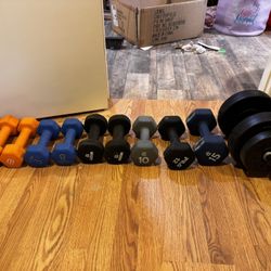 Various weight Dumbbells 