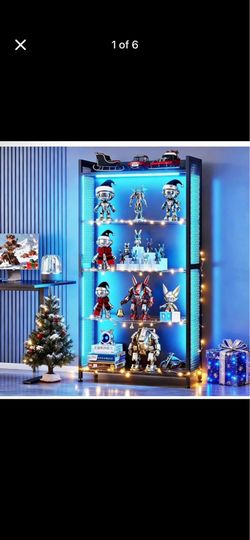 4-Tier Carbon Fiber Display with Glass Shelves – Carbon Fiber – New
