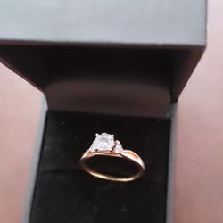 Anillo de Compromiso, Oro 10K diamantes