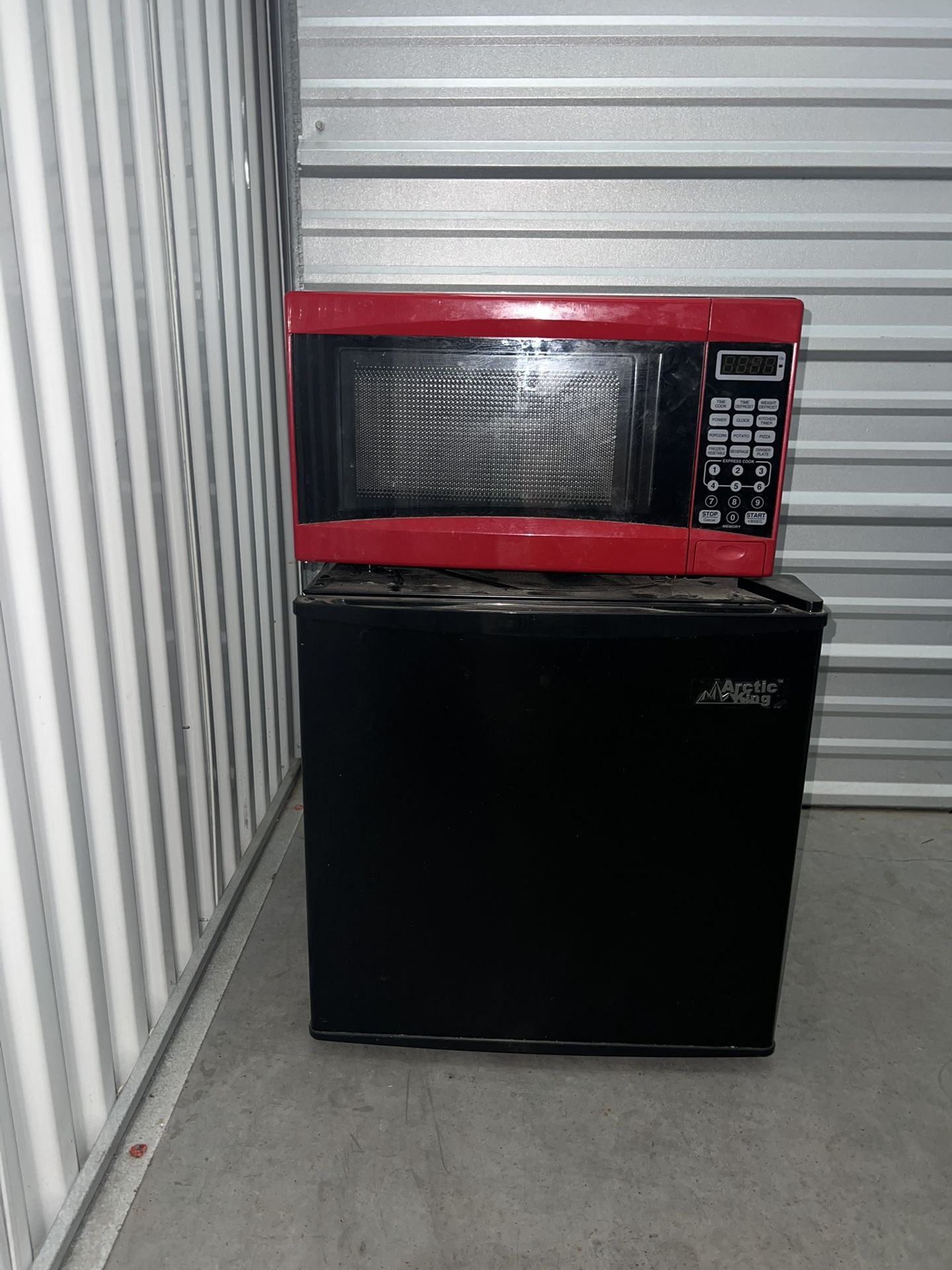 MINI FRIDGE + MICROWAVE
