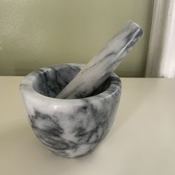 Grey Marble Mortar Pestle Set