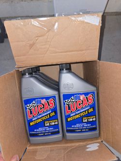 Lucas Oil 10710 High Performance Semi-Synthetic SAE 10W-40 Motorcycle Oil - 1 Quart (Pack of 6)