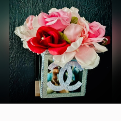 Chic Floral Display in Silver Holder