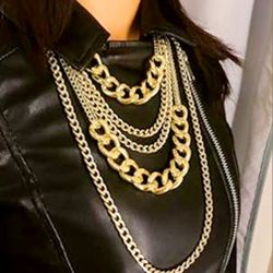 Punk Mulitlayer Chunky  Collar Necklace