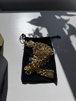Gold Iced Out Chain 24 in