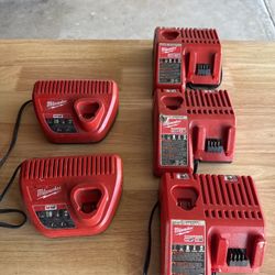 Milwaukee M12 & M18 Chargers – Clean & Working 💯