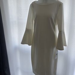 Dress Soft White Calvin Klein Brand New