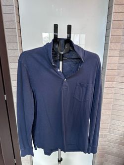 J. Crew Men’s Long Sleeve 1/4 Button Polo Size (L)