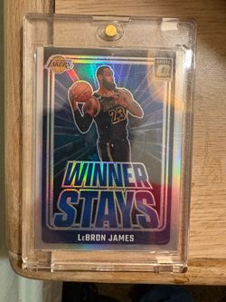 LeBron James Donruss Optic Winner Stays Holo Card