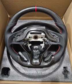 BRAND NEW 2018-2022 HONDA ACCORD Real Carbon Fiber Steering Wheel W/ Replacement Trims