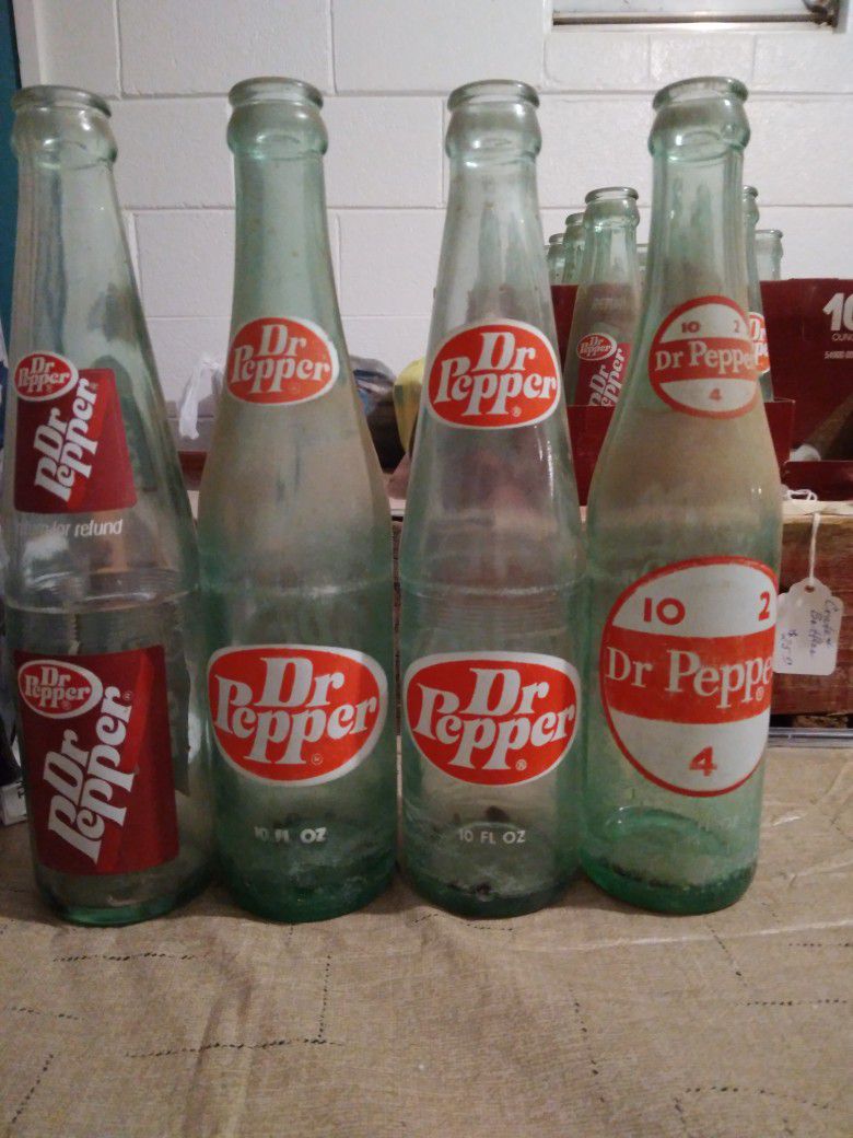 Vintage Dr. Pepper Bottles
