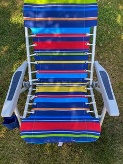 RIO Multi-Color Folding Lawn Backpack Beach Chair