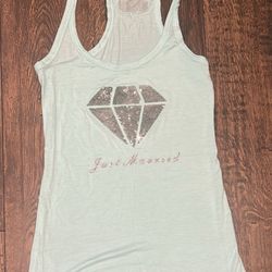 Vintage Victoria’s Secret, I Do “Just Married” Sequin Diamond Bling Tank Top