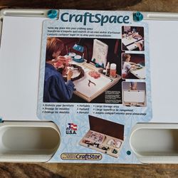 Vintage Craftspace Large Heavy Duty Plastic Portable Crafting Multiuse Workspace

Has been opened to take pictures of inside.