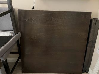 Dark Gray Wood Square Table Top