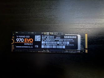 Samsung 970 EVO 1TB NVMe M.2 SSD – 99% Health – Fully Tested