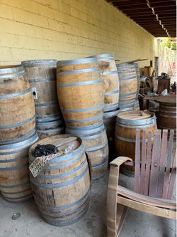 Empty wine barrels available for sale $65 each