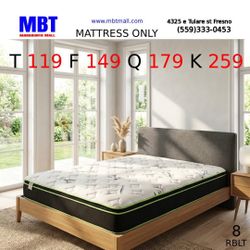 Twin mattress only.