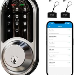Veise Smart Lock, Keyless Entry Door Lock, Smart Locks for Front Door with App Control, Electronic Digital Lock with Touchscreen Keypad Set, Smart Dea