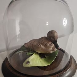 MINT Boehm "Cygnet" Porcelain Figurine with Glass Dome