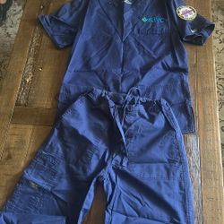 1 Pants & Two Shirts SJVC Unisex Scrubs